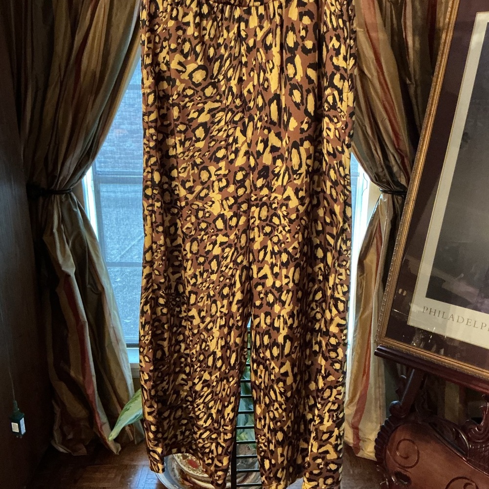 Stylish Animal Print Wide Leg Jumpsuit